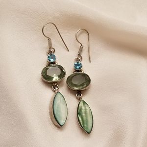Drop earrings, 925 Silver